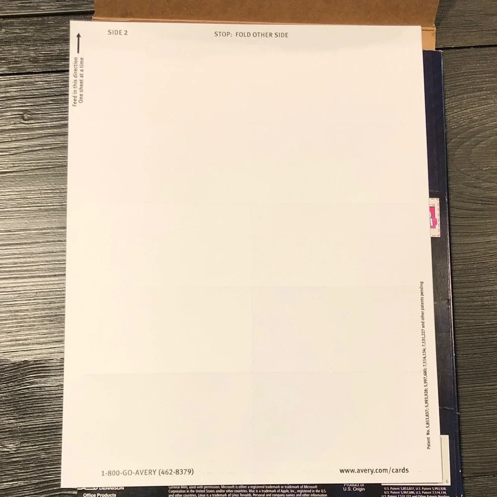 Avery White Two-Side Printable Business Card Pack